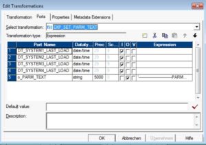 Informatica - Parameterfile dynamisch generieren - Expression