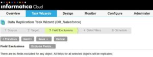 Informatica Cloud - Data Replication Task Step 3