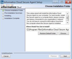 Informatica Cloud Secure Agent installieren Step 1