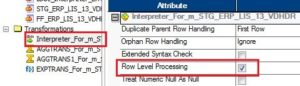 BCI row level processing